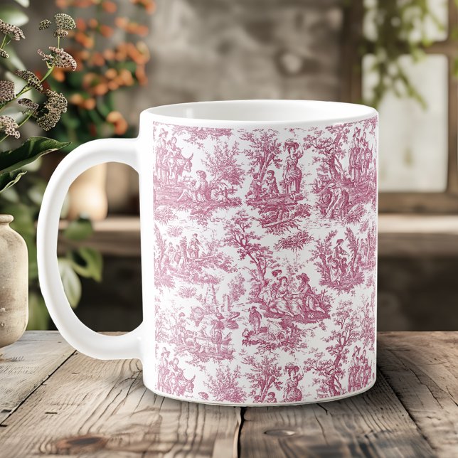 Eleganter Vintager Rottöckchen Kaffeetasse (Von Creator hochgeladen)