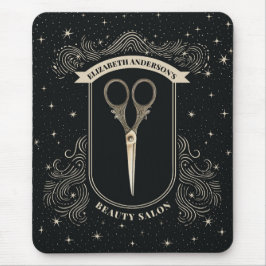 Eleganter Vintager Scheren Friseur Mousepad
