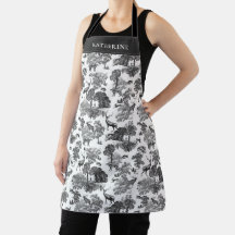 Eleganter Vintager Schwarz-weißer Toile Deer Fox