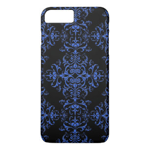 Eleganter Vintager Stil Damask Blau Case-Mate iPhone Hülle