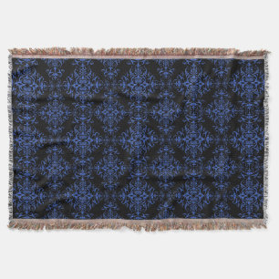 Eleganter Vintager Stil Damask Blau Decke