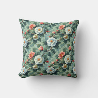 Eleganter Vintager stilvoller romantischer Blumenc Kissen