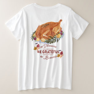 eleganter Vintager Truthahn-Erntedank Große Größe T-Shirt