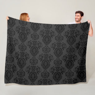 Eleganter, Vintager, Viktorianischer Damast Fleecedecke