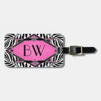 Eleganter Vintager Zebra-Kunst-Deko-Rosa-Diamant