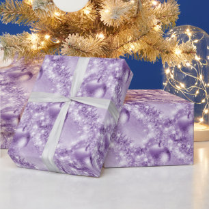 Eleganter Violet Weihnachtsball Geschenkpapier