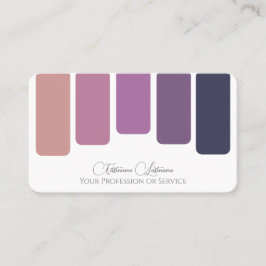 Eleganter violetter Farbpalettenkalligraphie QR-Co Visitenkarte