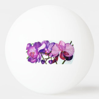 Eleganter violetter Orchideen-Blumen-Ping-Pong-Tis Tischtennisball