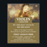 Eleganter Violinist, Violine-Lektionen Werbung Flyer<br><div class="desc">Eleganter Violinist,  Violine Lessons Werbe-Flyer durch den Business Card Store.</div>