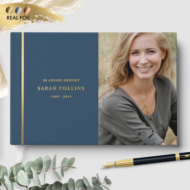 Eleganter wahrer Auftritt, in Love Memory Blue Bee Gästebuch (Von Creator hochgeladen)