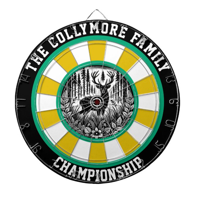 Eleganter Wald Hirsch mit Ziel Dartscheibe (vorne)