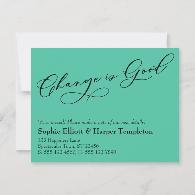 Eleganter Wandel ist eine gute Ankündigung der grü (Vorderseite)