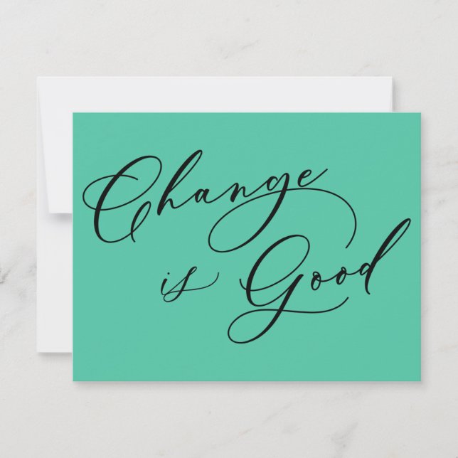 Eleganter Wandel ist eine gute Ankündigung der grü (Vorderseite)