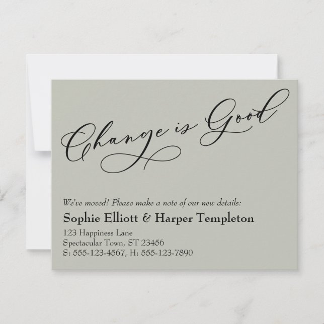 Eleganter Wandel ist eine gute Ankündigung über di (Vorderseite)