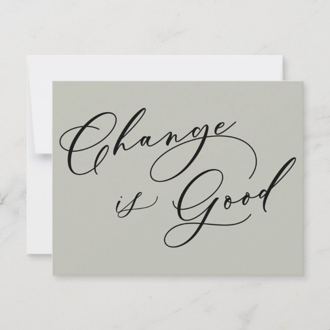 Eleganter Wandel ist eine gute Ankündigung über di (Vorderseite)