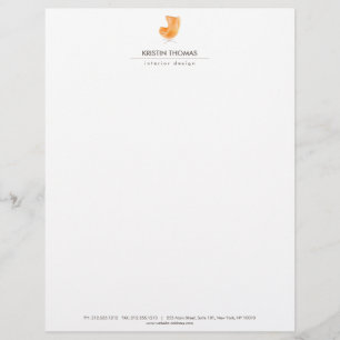 Eleganter Wasserfarb-Leder-Sessel Inneneinrichter Briefbogen