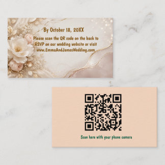 Eleganter Wasserfarbe-Eukalyptus-Grün QR-Code-Hoch Visitenkarte