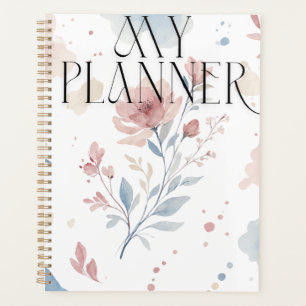 Eleganter Wasserfarben-Blumen-"Mein Planer" Planer