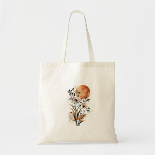 Eleganter Wasserfarben-Blumenstrauß Vintage Florea Tragetasche