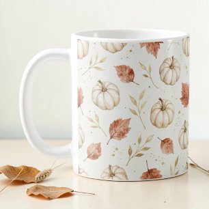Eleganter Wasserfarben-Kürbis Herbst Kaffeetasse