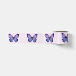 Eleganter Wasserfarben-Schmetterling in Lila Satinband