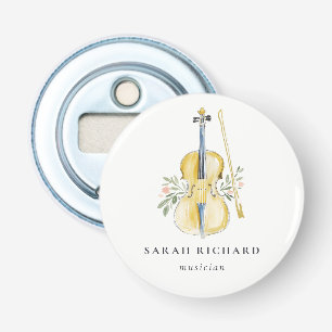Eleganter Wasserfarben Violinmusiker Musiklehrer Flaschenöffner