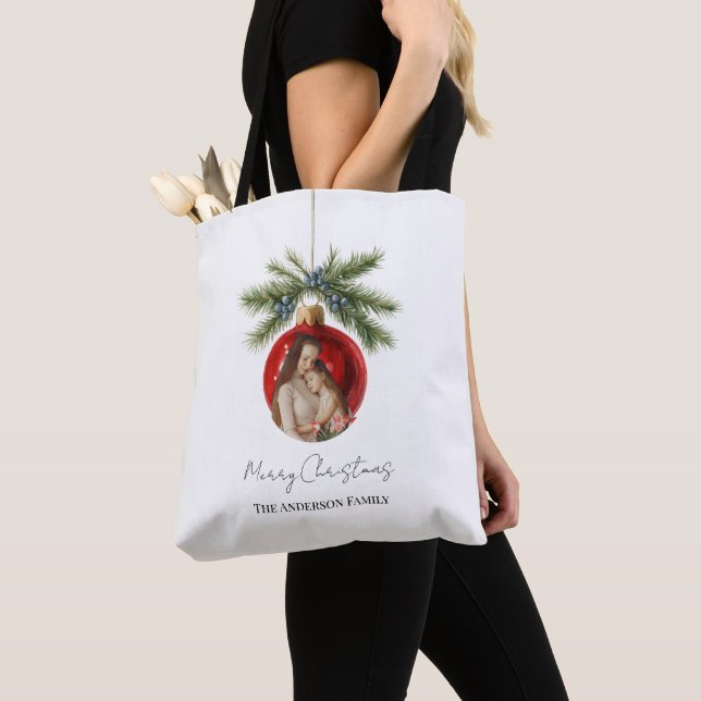 Eleganter Wasserfarben-Weihnachtsschmuck Familienf (Von Nahem)