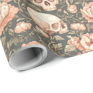 Eleganter Wasserfarbenfroher Halloween Skull Geschenkpapier