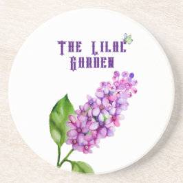 Eleganter Wasserfarbenlila-Zweig Getränkeuntersetzer