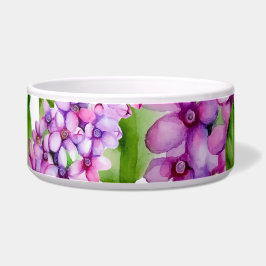 Eleganter Wasserfarbenlila-Zweig Napf