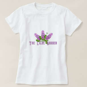 Eleganter Wasserfarbenlila-Zweig T-Shirt