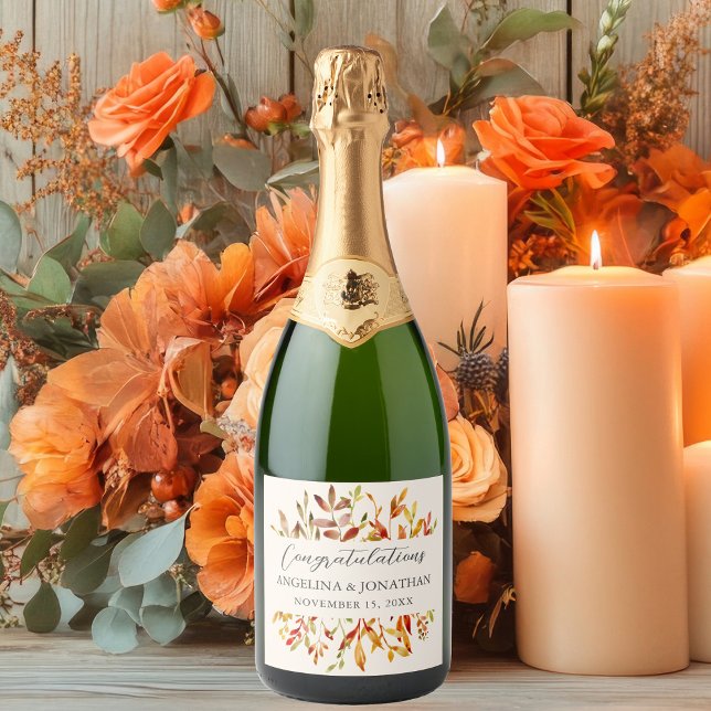 Eleganter Watercolor Autumn lässt eine maßgeschnei (Von Creator hochgeladen)