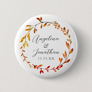 Eleganter Watercolor Autumn lässt eine maßgeschnei Button