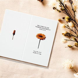 Eleganter Watercolor Floral Bold Red-Orange Sunset