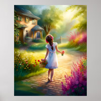 Eleganter Watercolor Garden of Dreams AI Malerei