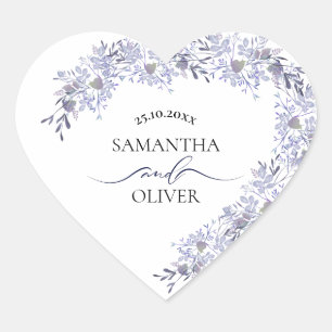 Eleganter Watercolor-Heart-Sticker Herz-Aufkleber