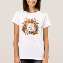 Eleganter Watercolor Pumpkin Erntedank T-Shirt