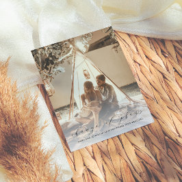 Eleganter Wechsel der Pläne Foto Hochzeitaufschub Einladungspostkarte