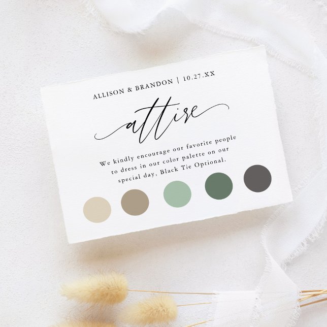 Eleganter Wedding Color Dress Code Download einfüg Einladung (Von Creator hochgeladen)