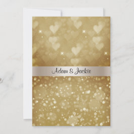 ELEGANTER WEDING GOLD SILVER SPARKLE EINLADUNG