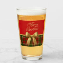 Eleganter Weihnachts-Karoglasbecher