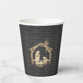 Eleganter Weihnachts-Krippe-Manager Pappbecher