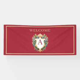 Eleganter Weihnachts-Monogramm-Brief Banner