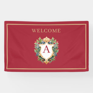 Eleganter Weihnachts-Monogramm-Brief Banner