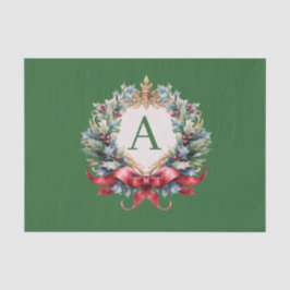 Eleganter Weihnachts-Monogramm-Brief Seidenpapier