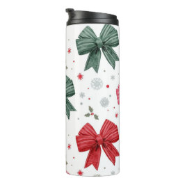 Eleganter Weihnachts-Tumbler mit Schleife für Sie Thermosbecher