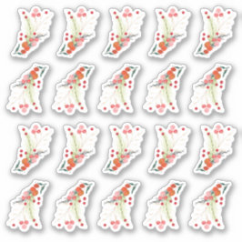 Eleganter Weihnachts-Urlaub in Florals Aufkleber