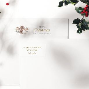 Eleganter Weihnachtsanschrift-Aufkleber