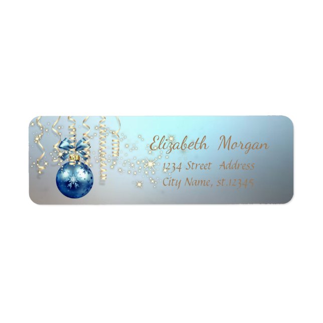 Eleganter Weihnachtsball, Sparkle, Blau (Vorne)