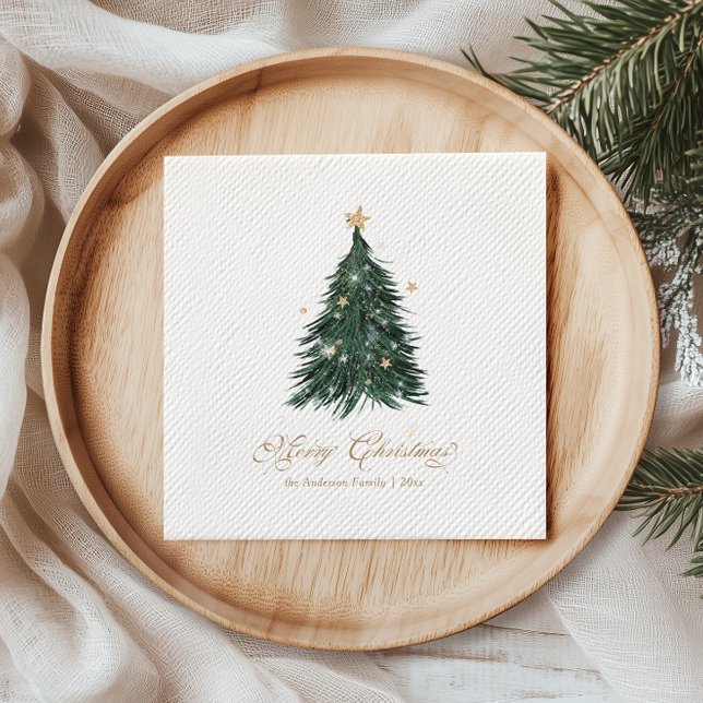 Eleganter Weihnachtsbaum aus Weißgold Serviette (Von Creator hochgeladen)